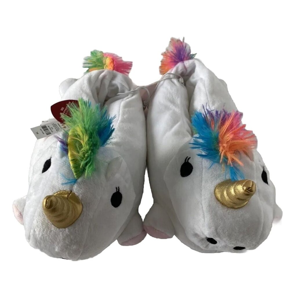 Unicorn Ladies Slippers - New, Size 7/8, Cute & Cozy for All-Day Comfort!